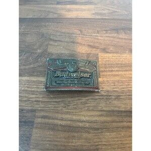 Genuine Budweiser Bud Vintage Advertising Anheuser Busch King Beer Belt Buckle